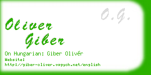 oliver giber business card
